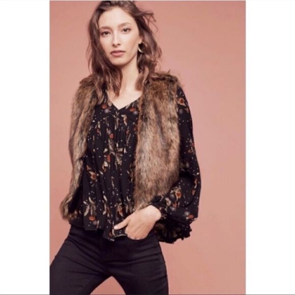 Elevenses Nauterre Faux fur vest NWT - Picture 10 of 11